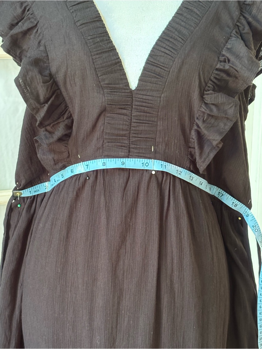 Strut & Bolt NWT Micah Tereu Black Cotton Ruffle Tiered Midi Dress S Cottagecore - Picture 11 of 15